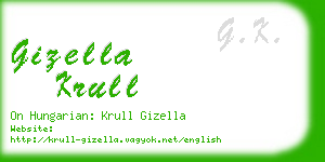 gizella krull business card